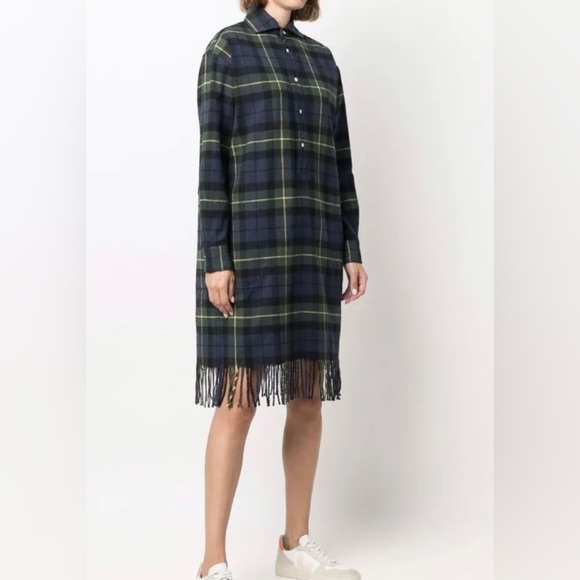 POLO RALPH LAUREN FRINGE PLAID-CHECK FLANNEL SIZE 10 - Picture 4 of 10